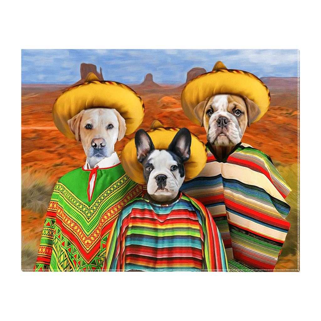&#39;3 Amigos&#39; Personalized 3 Pet Standing Canvas