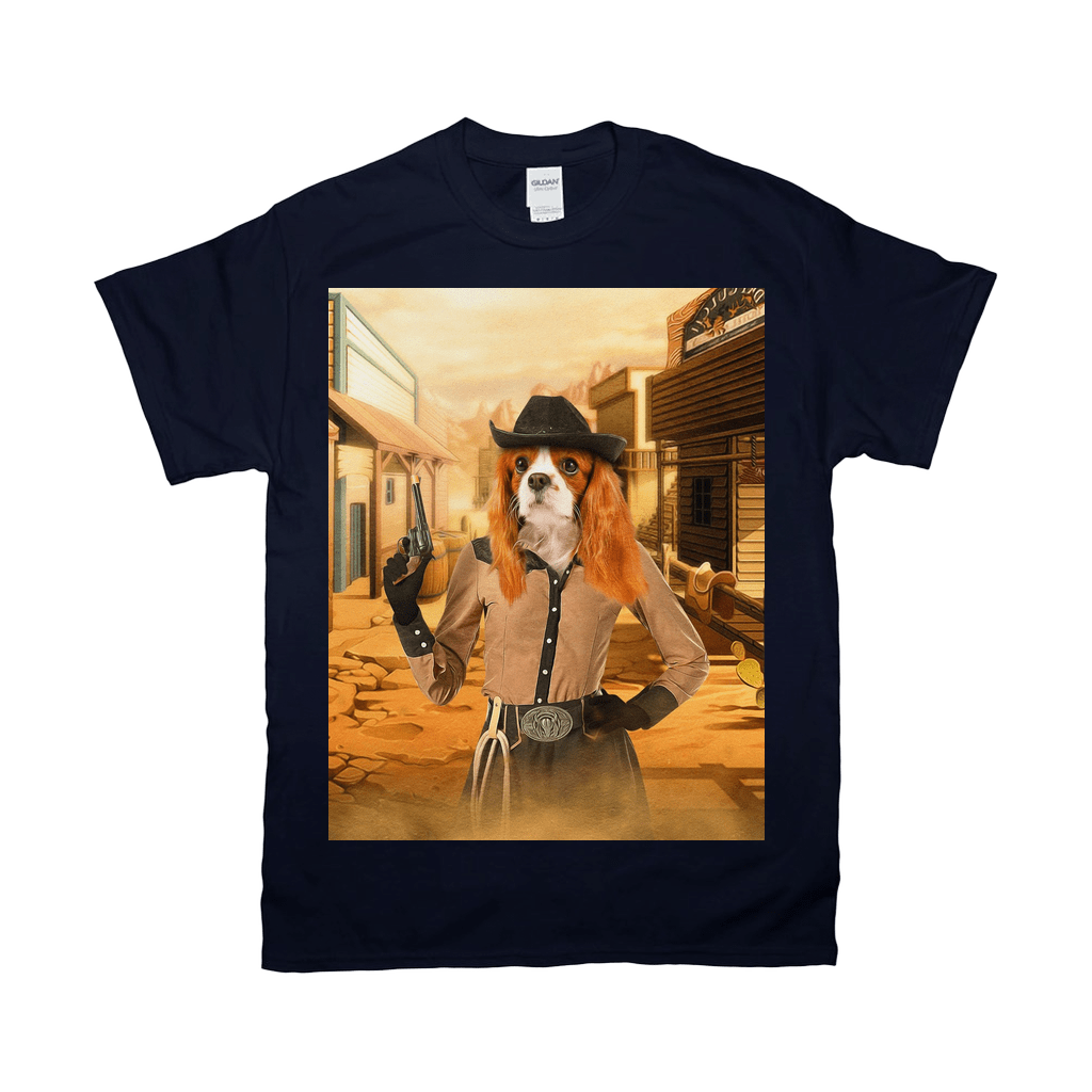&#39;The Cowgirl&#39; Personalized Pet T-Shirt
