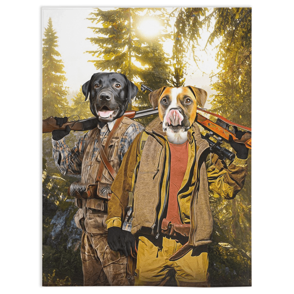 &#39;The Hunters&#39; Personalized 2 Pet Blanket