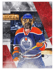 'Edmonton Doggos Hockey' Personalized Pet Blanket
