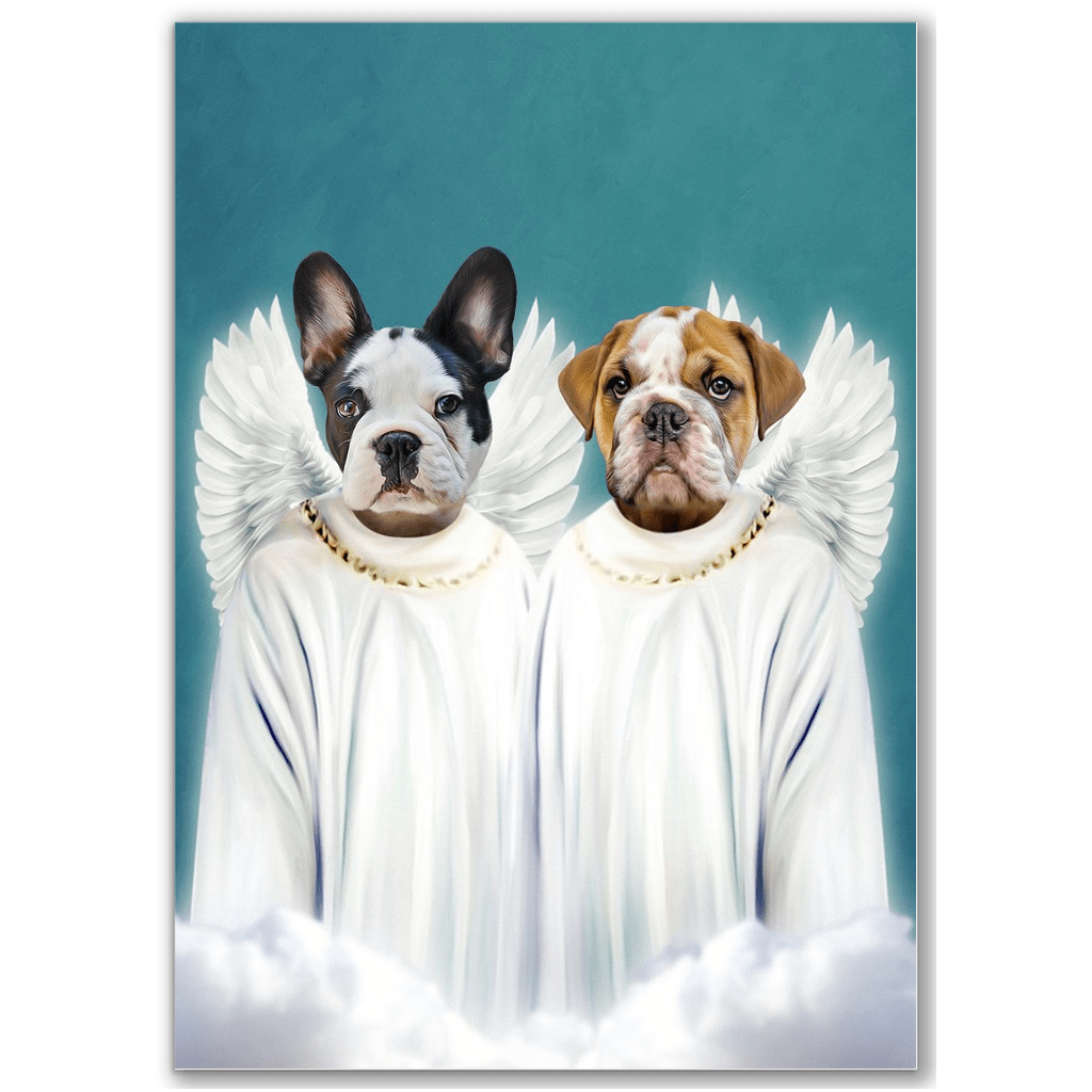 '2 Angels' Personalized Pet Poster