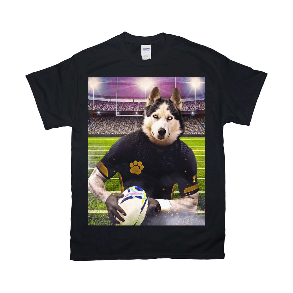 &#39;The Rugby Player&#39; Personalized Pet T-Shirt