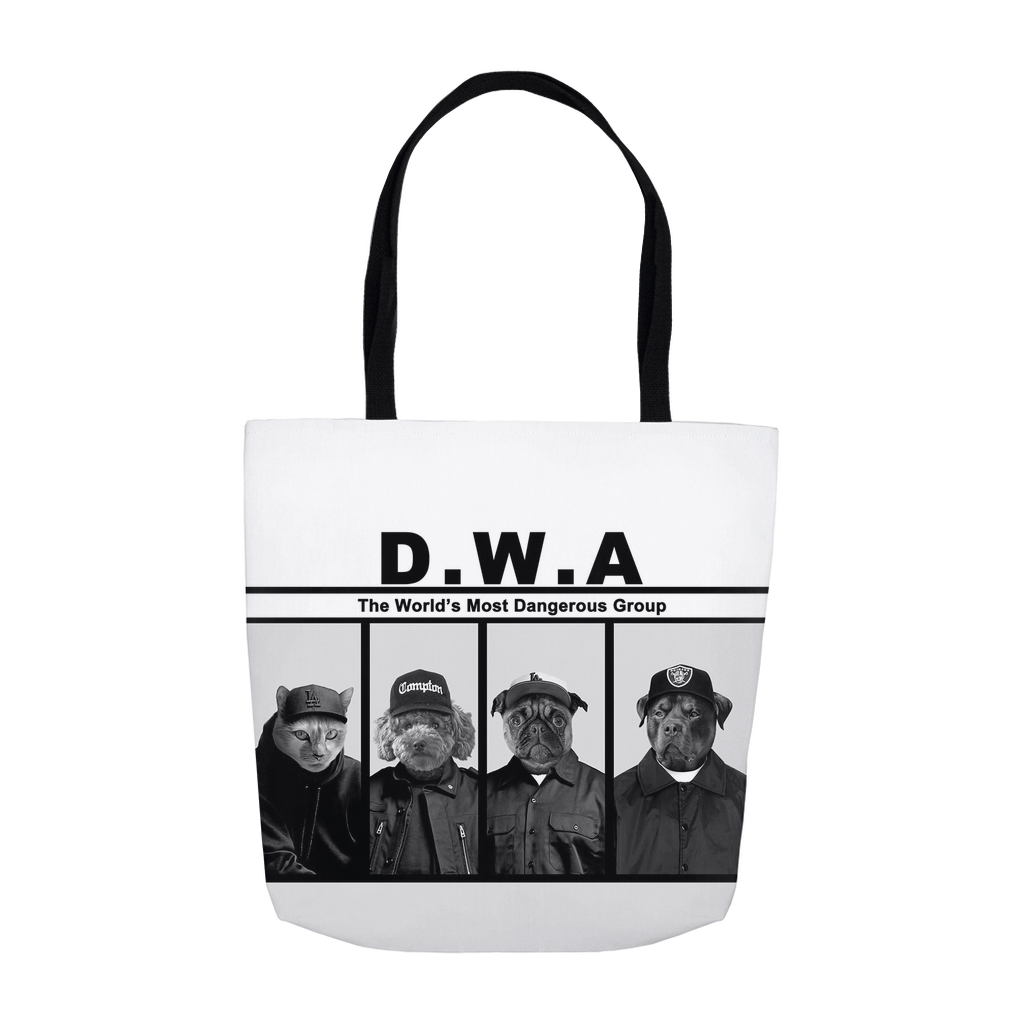 &#39;D.W.A. (Doggo&#39;s With Attitude)&#39; Personalized 4 Pet Tote Bag