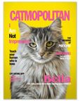 Póster de mascota personalizada 'Catmopolitan'