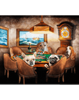 'The Poker Players' Personalized 4 Pet Standing Canvas
