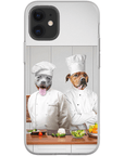 Funda personalizada para teléfono con 2 mascotas 'The Chefs'