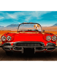 'The Classic Paw-Vette' Personalized Pet Standing Canvas