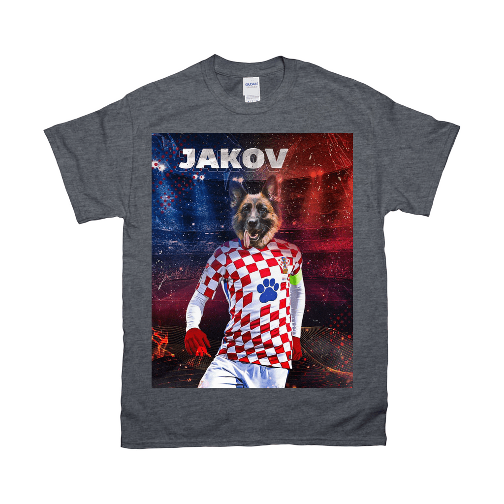 &#39;Croatia Doggos Soccer&#39; Personalized Pet T-Shirt