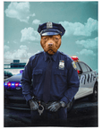 Manta personalizada para mascotas 'El Oficial de Policía' 