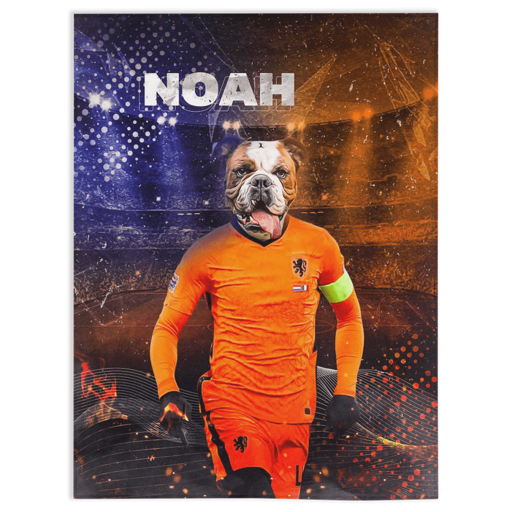 &#39;Holland Doggos Soccer&#39; Personalized Pet Blanket