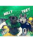 'Notre Dame Doggos' Personalized 2 Pet Poster