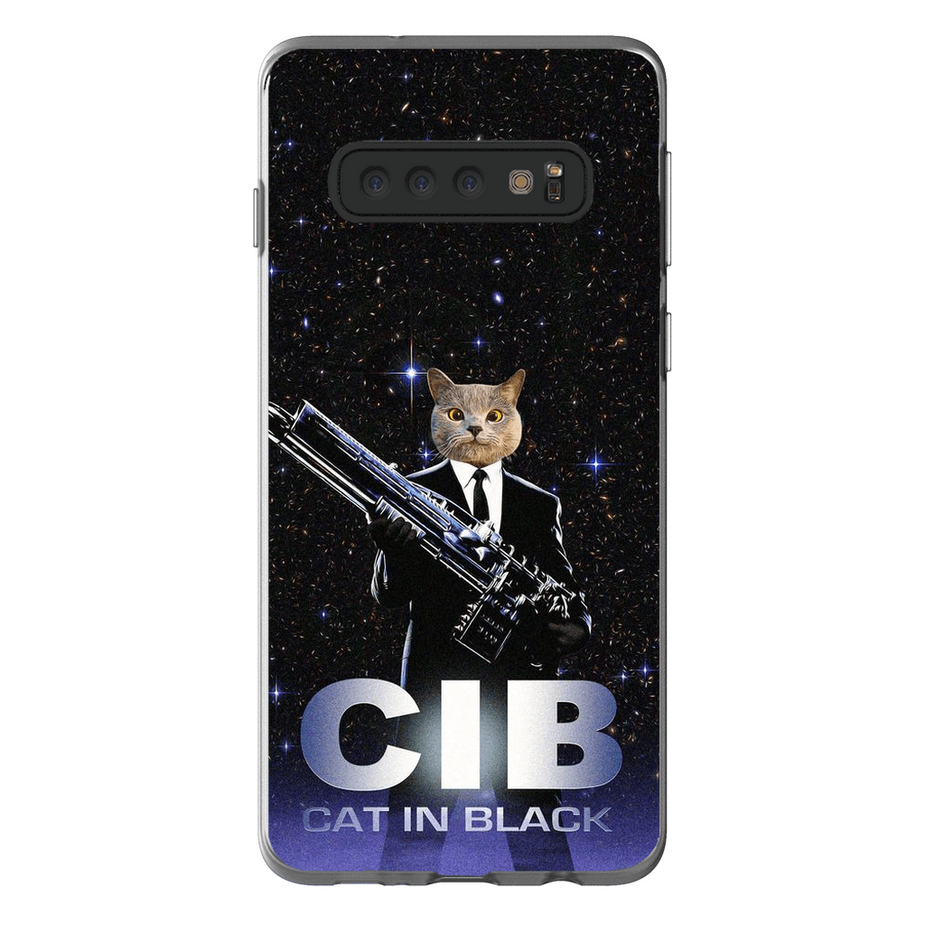 &#39;Cat in Black&#39; Personalized Phone Case