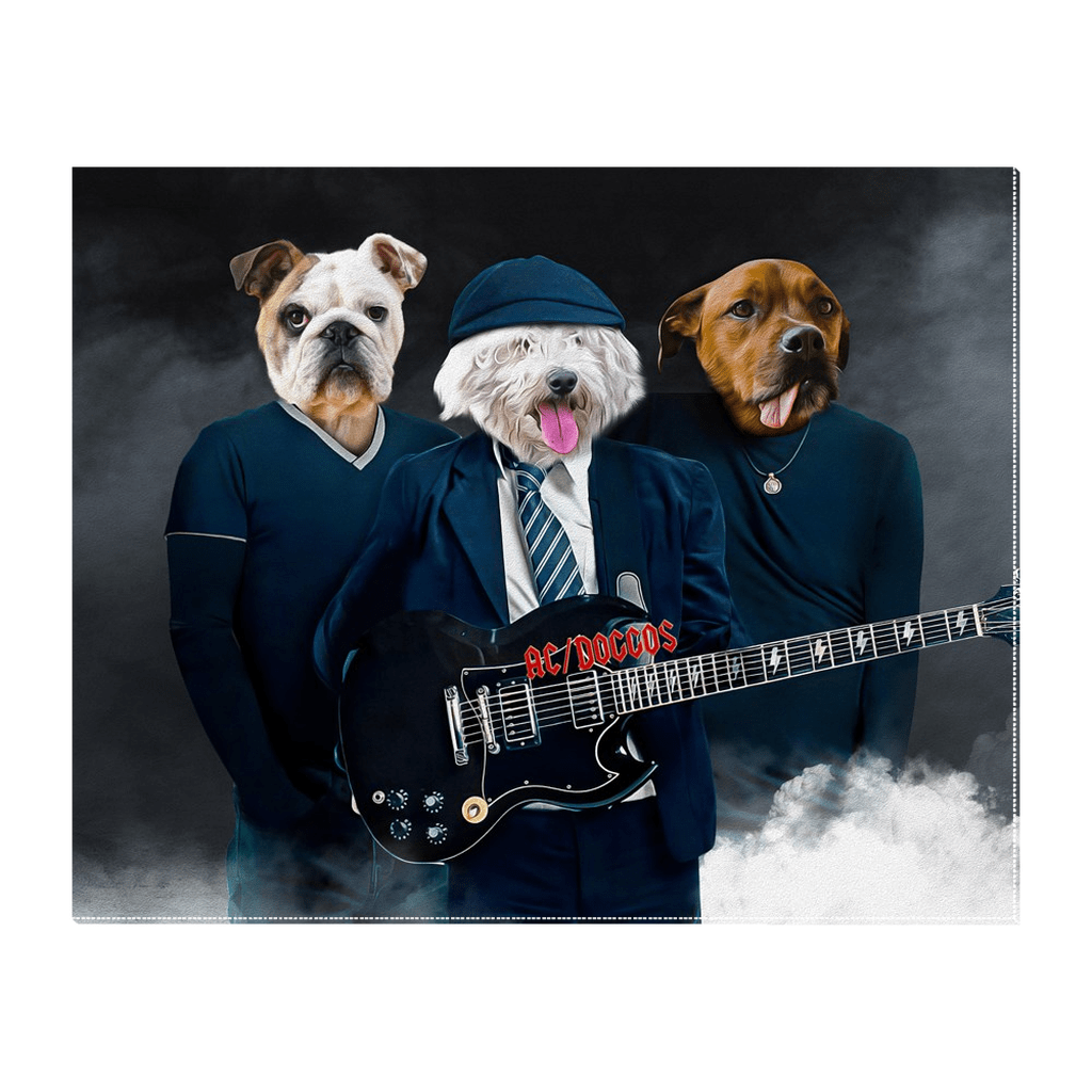 &#39;AC/Doggos&#39; Personalized 3 Pet Standing Canvas