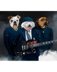 'AC/Doggos' Personalized 3 Pet Standing Canvas