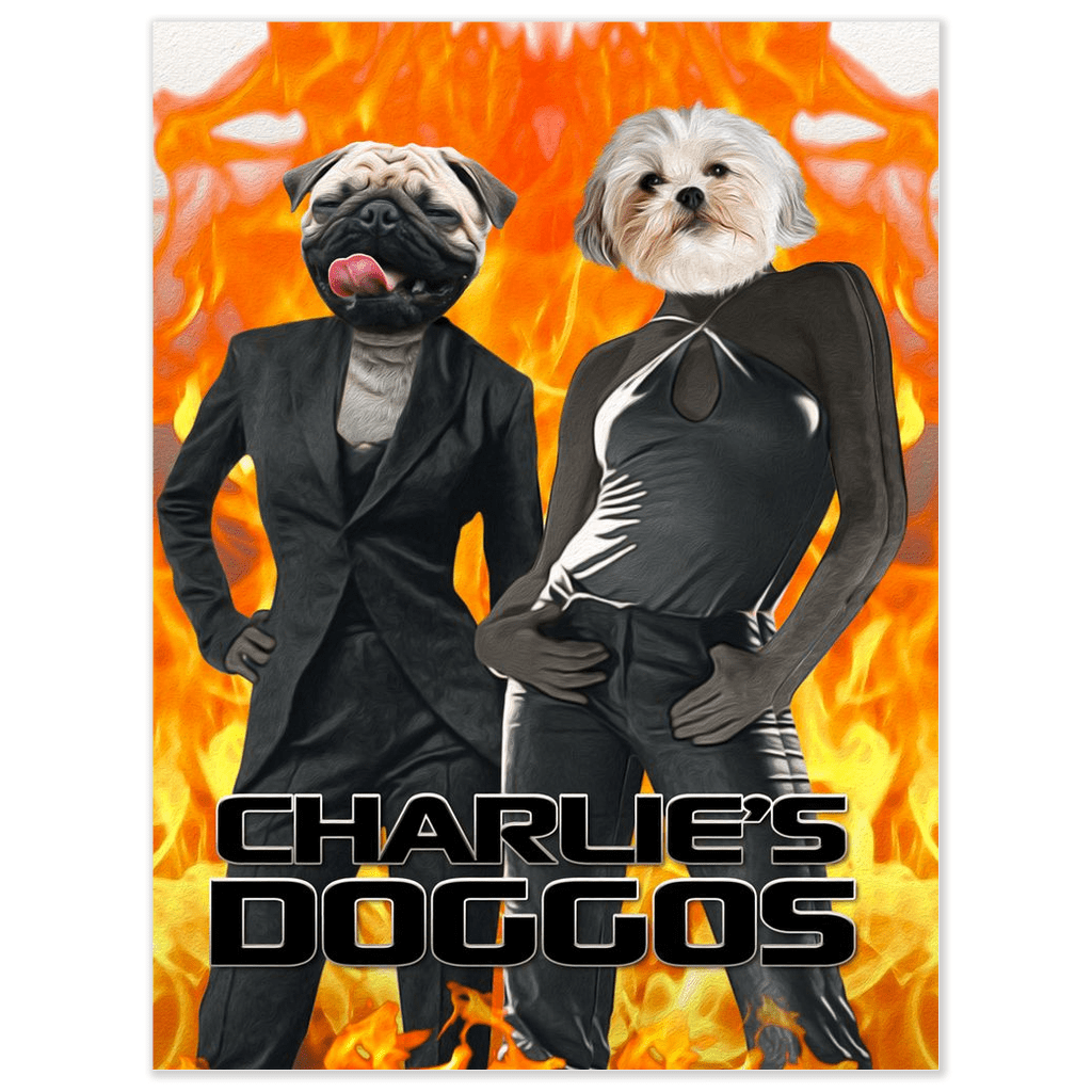 Póster Personalizado para 2 mascotas &#39;Charlie&#39;s Doggos&#39;