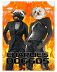 Póster Personalizado para 2 mascotas 'Charlie's Doggos'