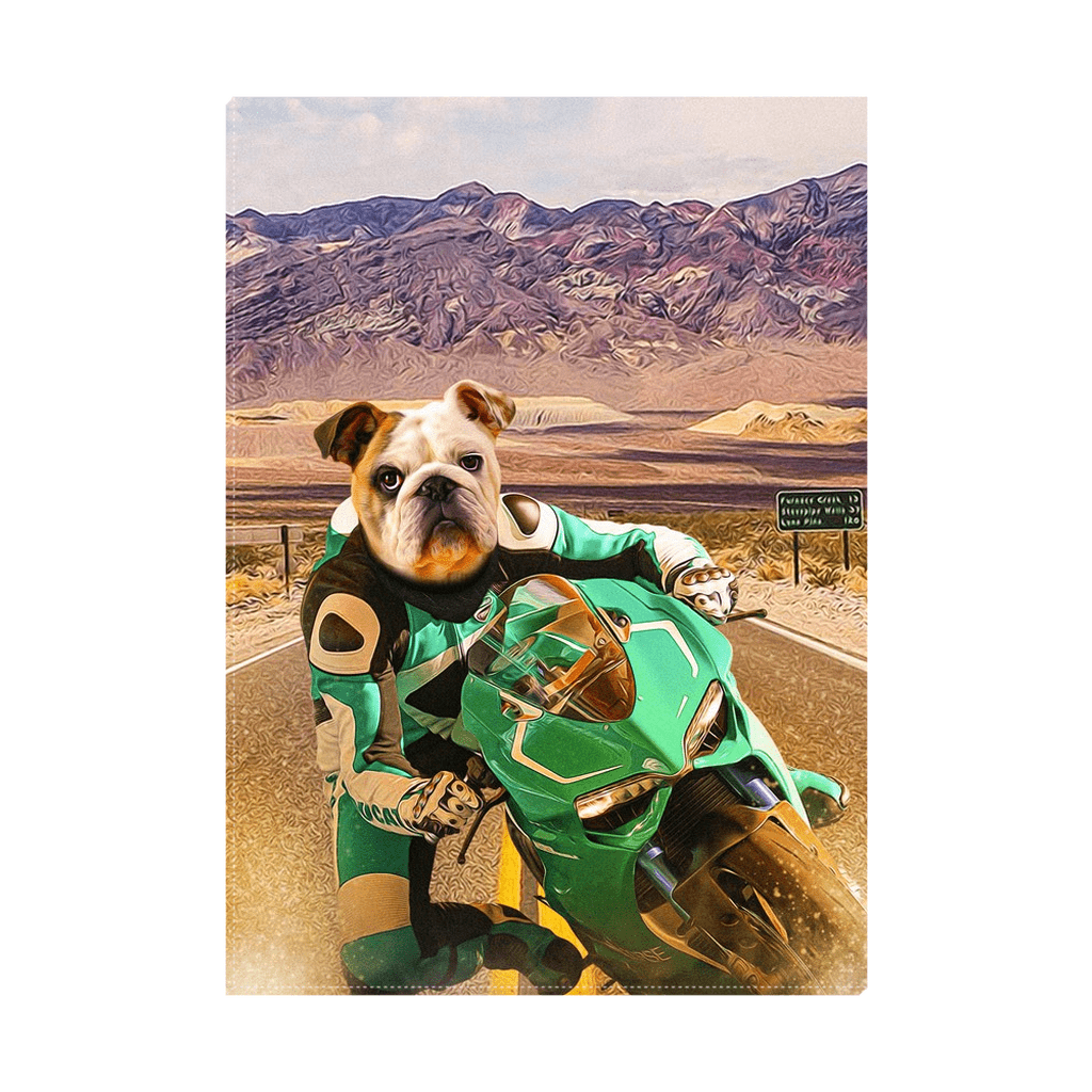 &#39;Kawadawgi Rider&#39; Personalized Pet Standing Canvas