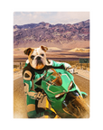 'Kawadawgi Rider' Personalized Pet Standing Canvas