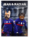 'France Doggos' Personalized 2 Pet Poster