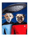 'Doggo-Trek' Personalized 2 Pet Standing Canvas