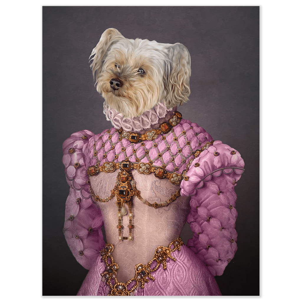 &#39;The Pink Princess&#39; Personalized Pet Poster