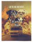 Manta personalizada para 2 mascotas 'Barking Bad' 