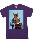 Camiseta personalizada para 2 mascotas 'Step-Kitties' 