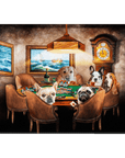 'The Poker Players' Personalized 5 Pet Standing Canvas