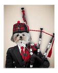 'The Bagpiper' Personalized Pet Standing Canvas