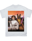Camiseta personalizada para 2 mascotas 'Princesa Leidown y Jedi-Doggo' 