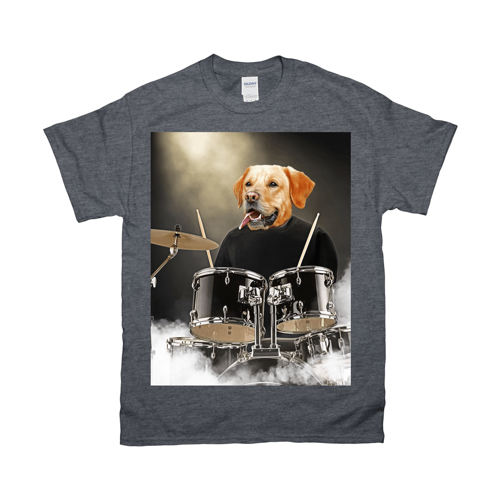 &#39;The Drummer&#39; Personalized Pet T-Shirt