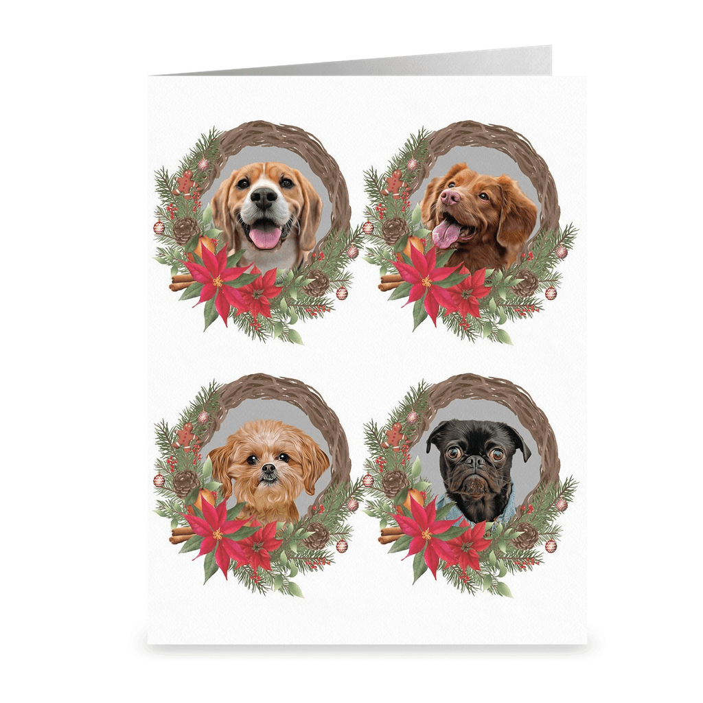 Doggovinci Personalized 4 Pet Christmas Cards