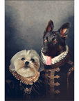 Póster personalizado para 2 mascotas 'Duque y Duquesa'