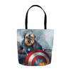 Load image into Gallery viewer, &#39;Captain Doggmerica&#39; Personalized Tote Bag