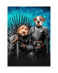 'Game of Bones' Personalized 2 Pet Standing Canvas