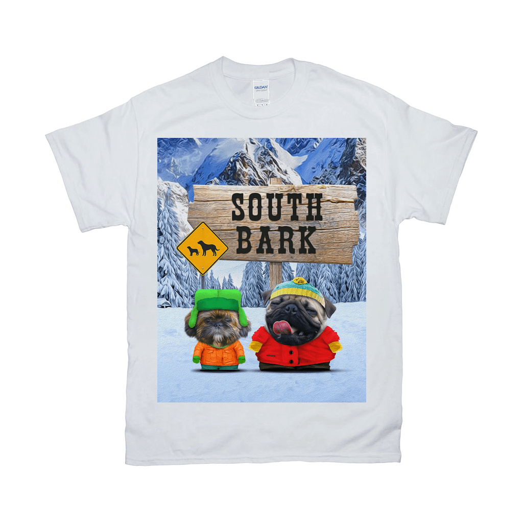 Camiseta personalizada para 2 mascotas &#39;South Bark&#39; 