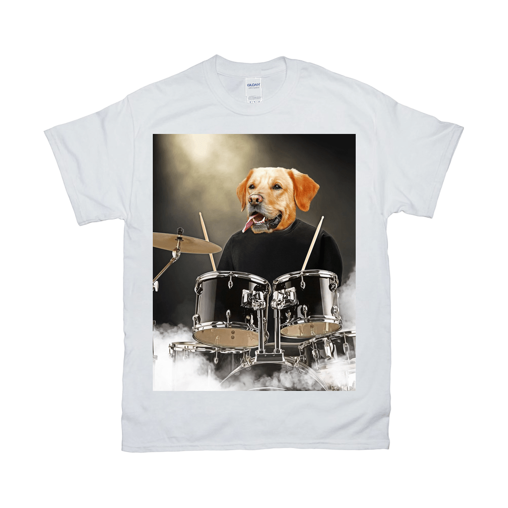 &#39;The Drummer&#39; Personalized Pet T-Shirt