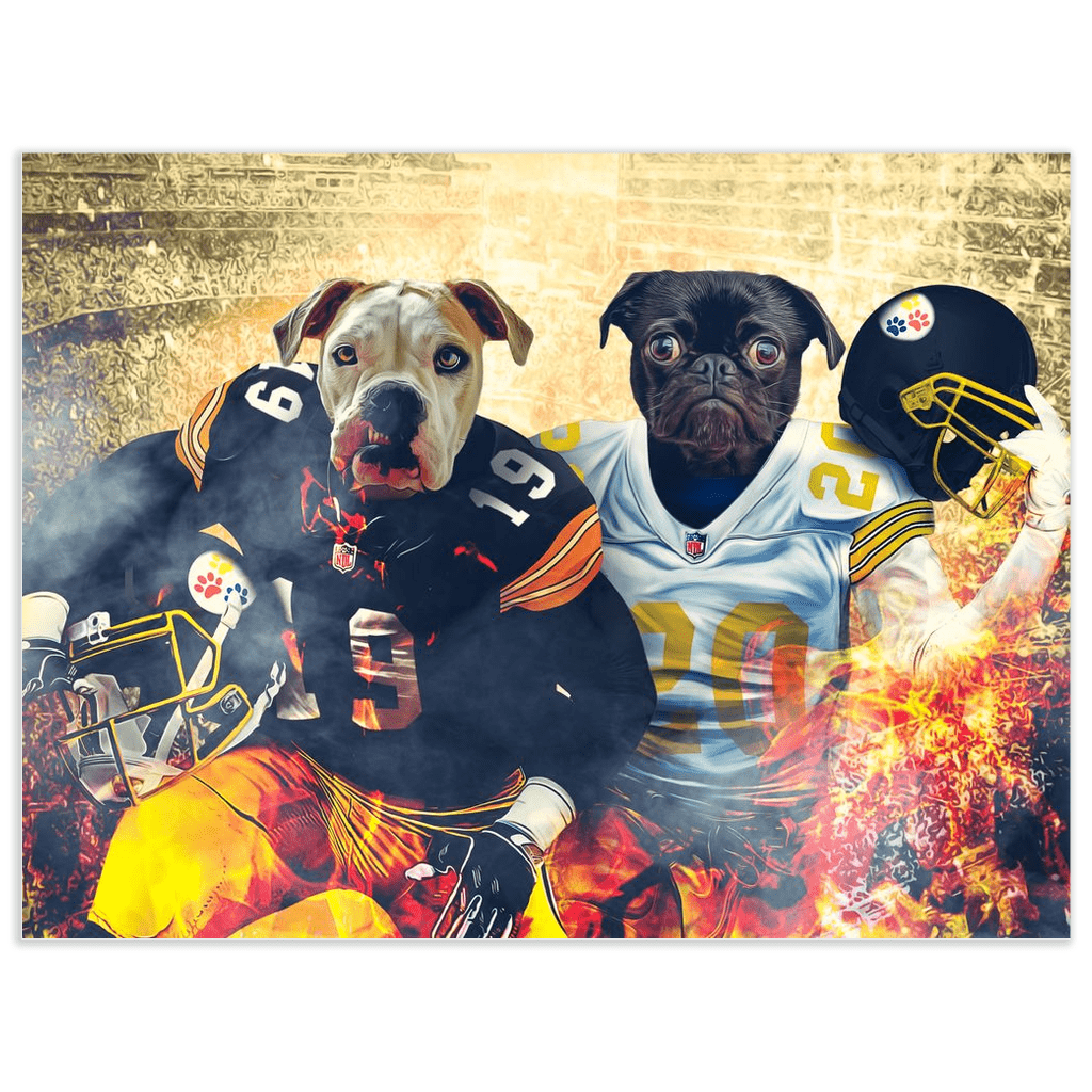 &#39;Pittsburgh Doggos&#39; Personalized 2 Pet Poster
