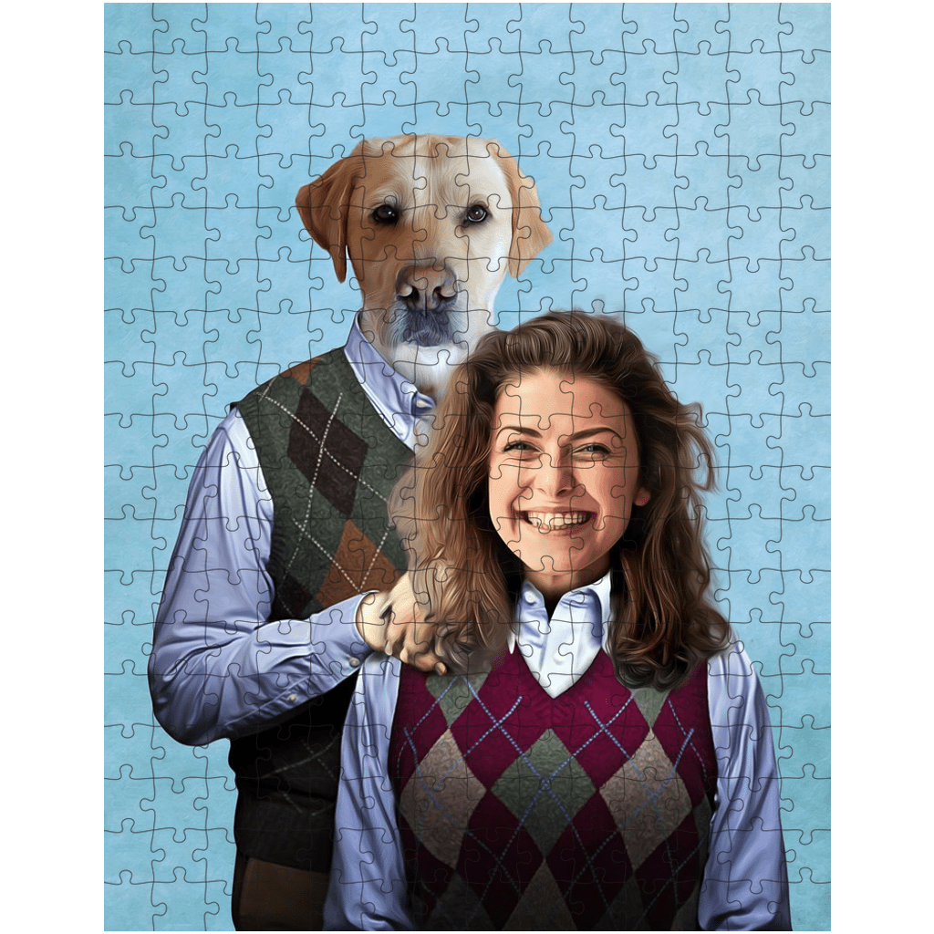 &#39;Step Doggo &amp; Human(Female)&#39; Personalized Puzzle