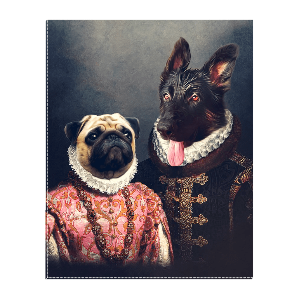 &#39;Duke and Archduchess&#39; Personalized 2 Pet Standing Canvas