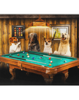 Manta personalizada para 4 mascotas 'The Pool Players'