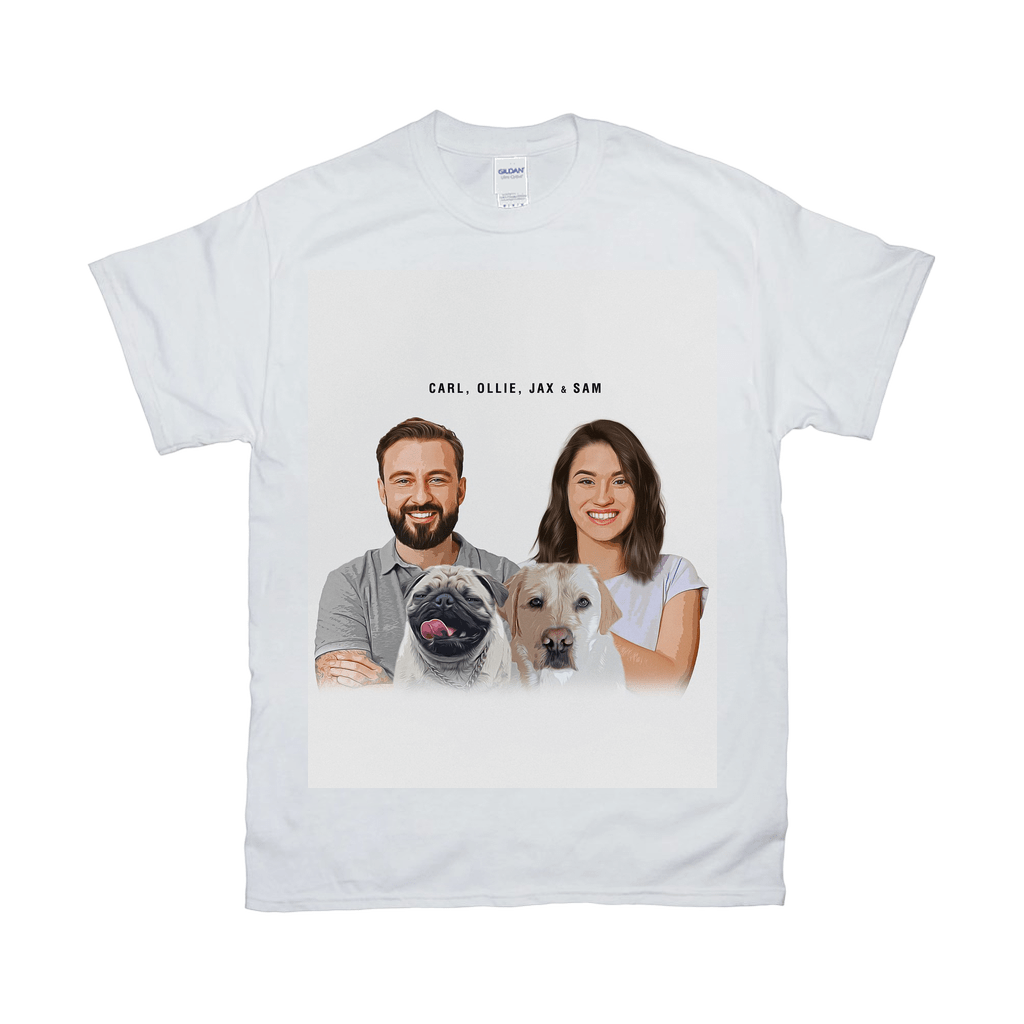 Personalized Modern 2 Pet &amp; Humans T-Shirt