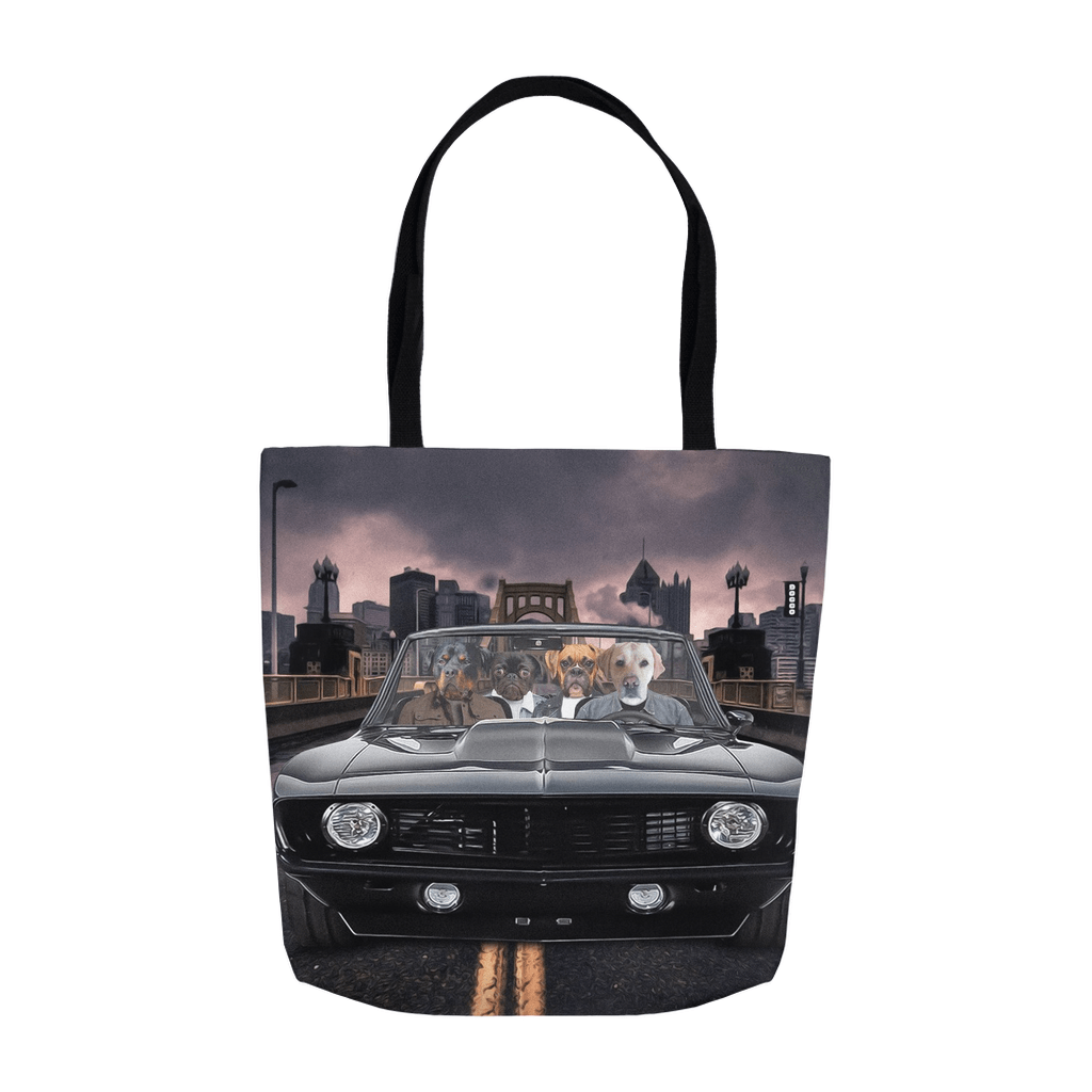 &#39;The Classic Pawmaro&#39; Personalized 4 Pet Tote Bag