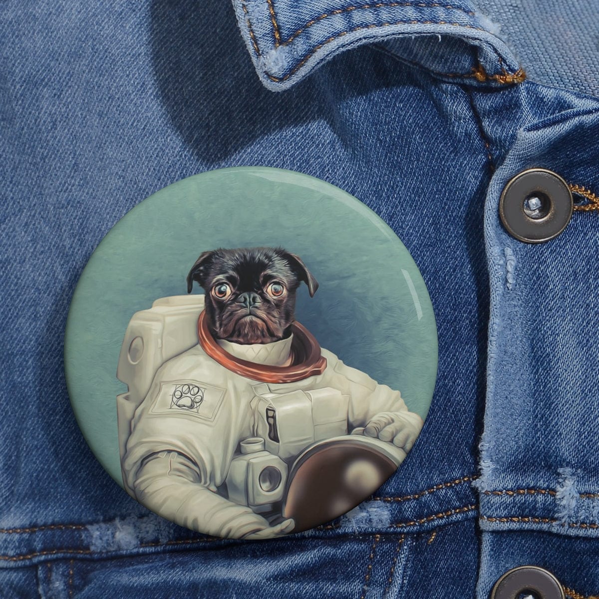 El pin personalizado del astronauta