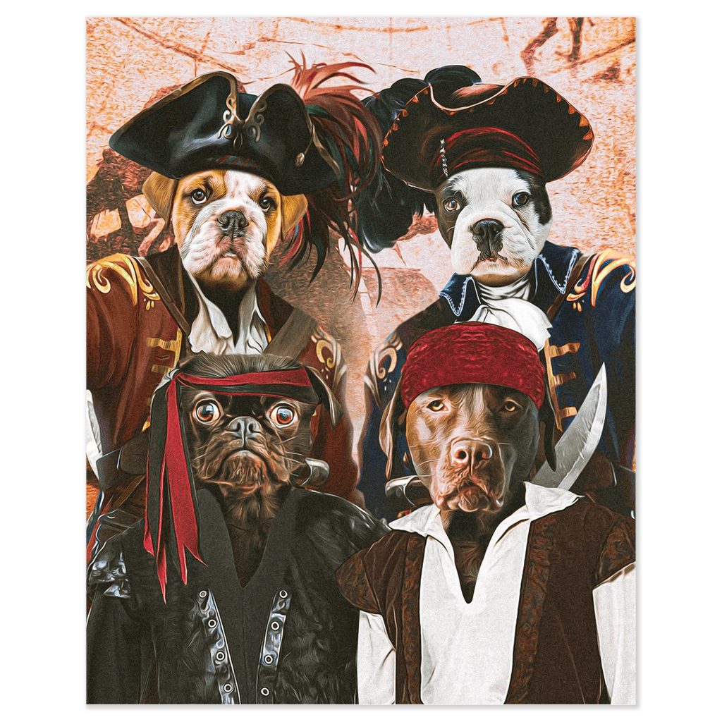 &#39;The Pirates&#39; Personalized 4 Pet Poster