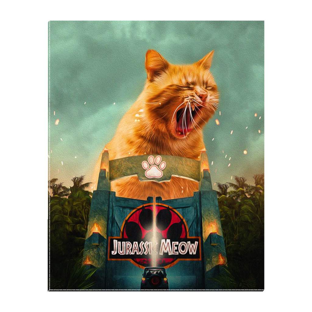 &#39;Jurassic Meow&#39; Personalized Pet Standing Canvas