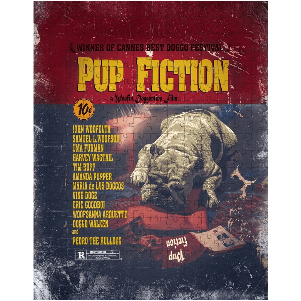 Rompecabezas personalizado para mascotas &#39;Pup Fiction&#39;