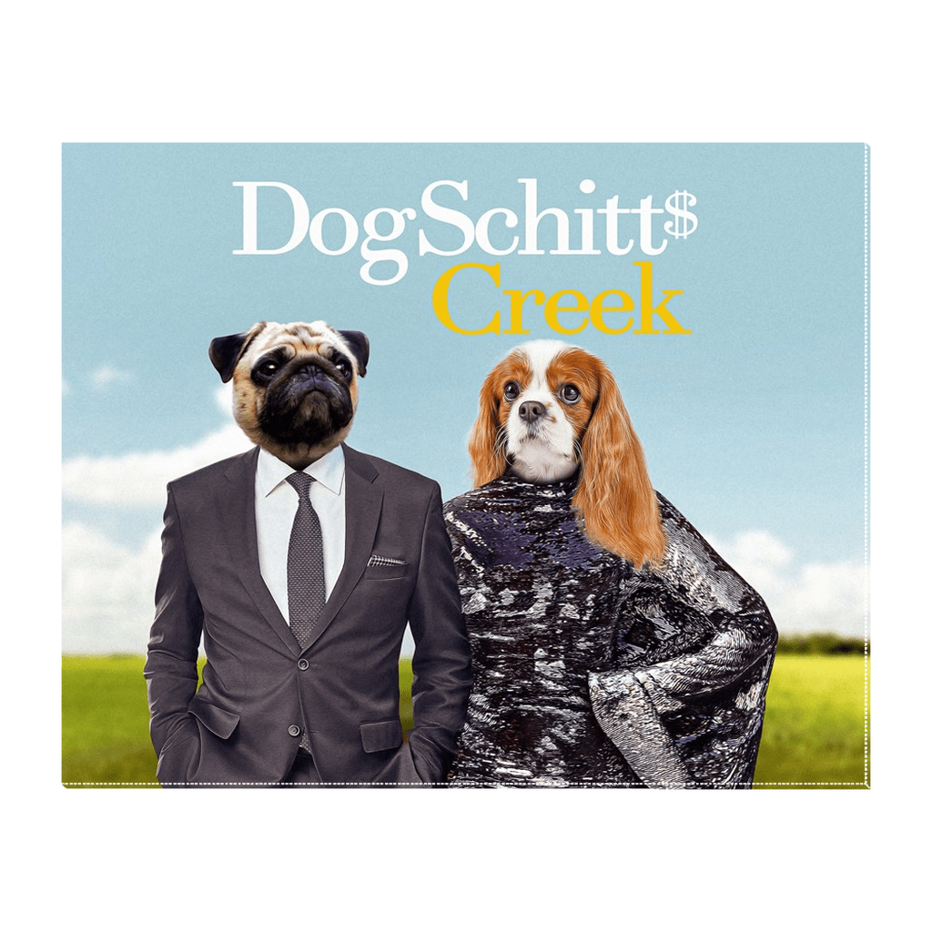 &#39;DogSchitt&#39;s Creek&#39; Personalized 2 Pet Standing Canvas