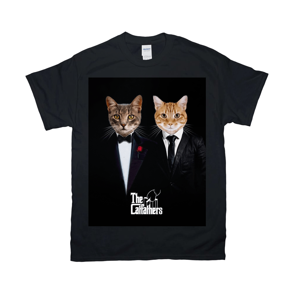 &#39;The Catfathers&#39; Personalized 2 Pet T-Shirt