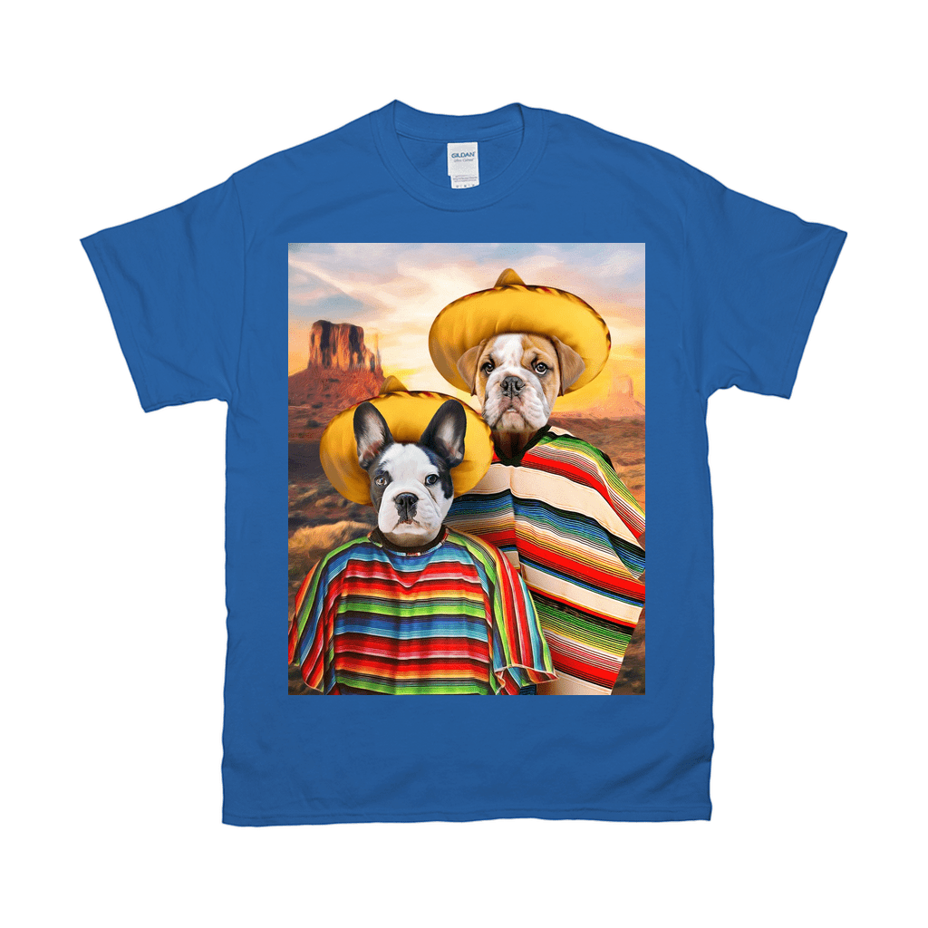&#39;2 Amigos&#39; Personalized 2 Pet T-Shirt
